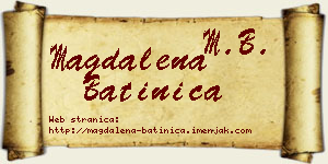 Magdalena Batinica vizit kartica